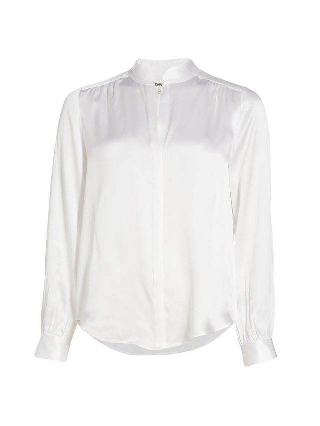 Womens Bianca Silk Charmeuse Blouse Product Image