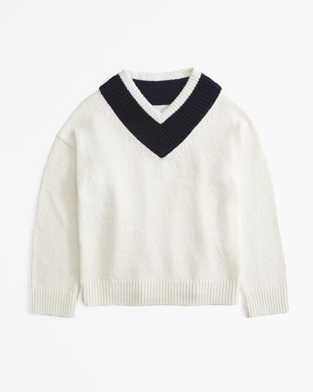 Textural V-Neck Sweater Product Image