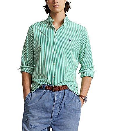 Polo Ralph Lauren Classic Fit Striped Stretch Poplin Shirt Product Image