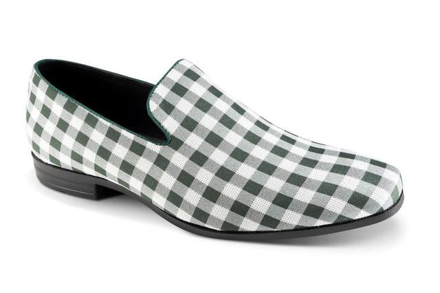 Emerald Checker Pattern Fashion Loafer Product Image