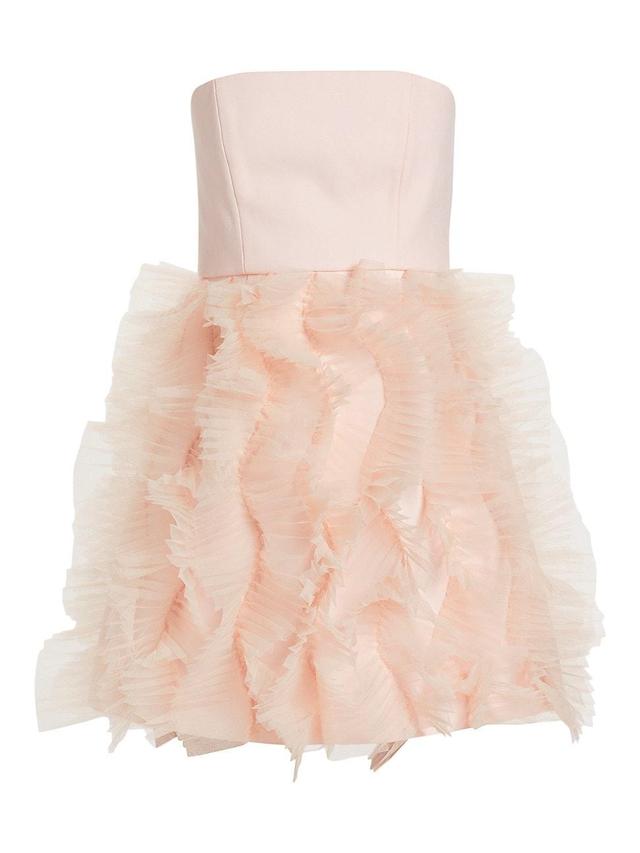 Womens Ryan Ruffled Strapless Minidress Product Image