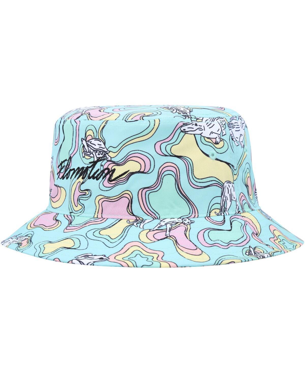 Mens Flomotion Light Blue Topo Bucket Hat Product Image