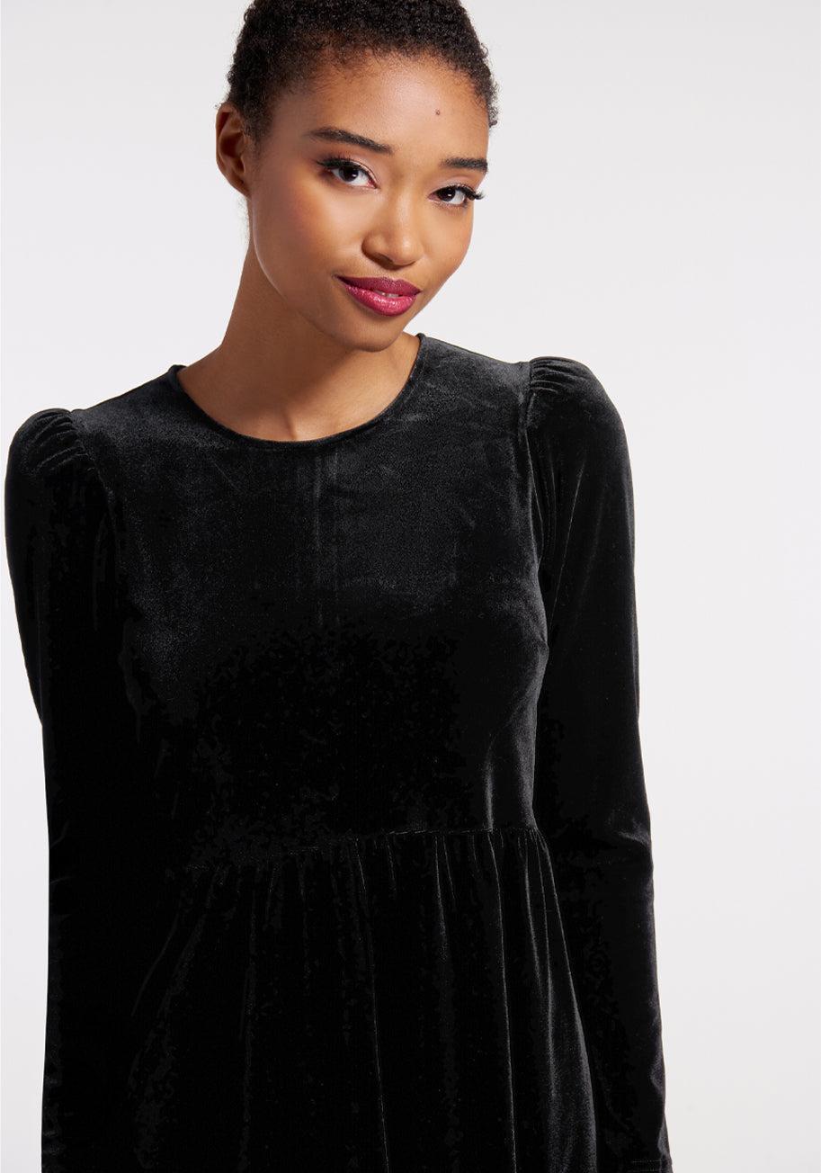 Crushing On You Velvet Skater Dress Product Image