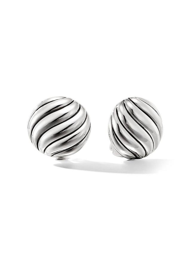 Womens Sculpted Cable Stud Earrings Product Image