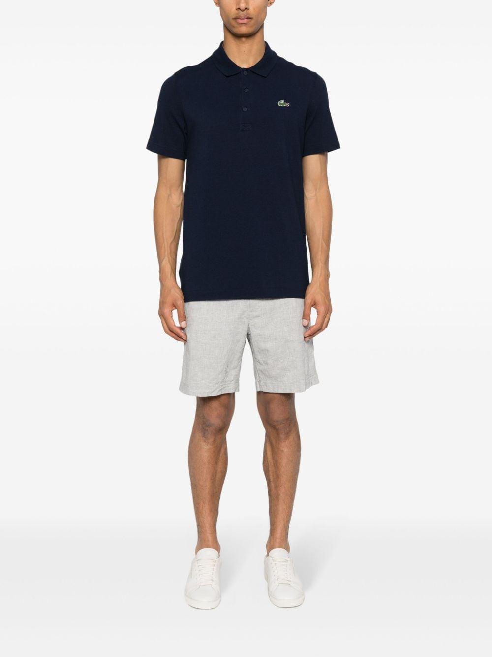 HUGO BOSS Mélange-effect Bermuda Shorts In Grey Product Image