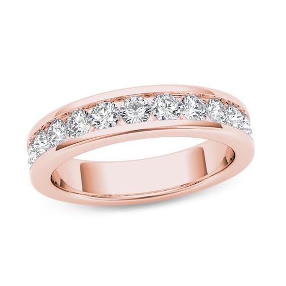 Men's 1 CT. T.w. Diamond Wedding Band in 14K Rose Gold Product Image