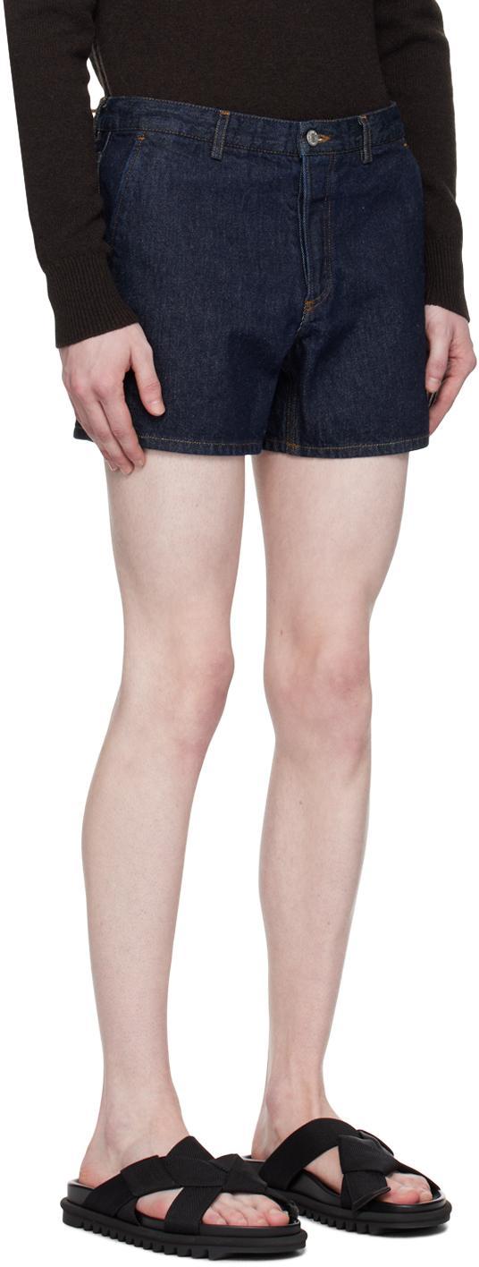 DRIES VAN NOTEN Indigo Pydar Denim Shorts In 507 Indigo Product Image