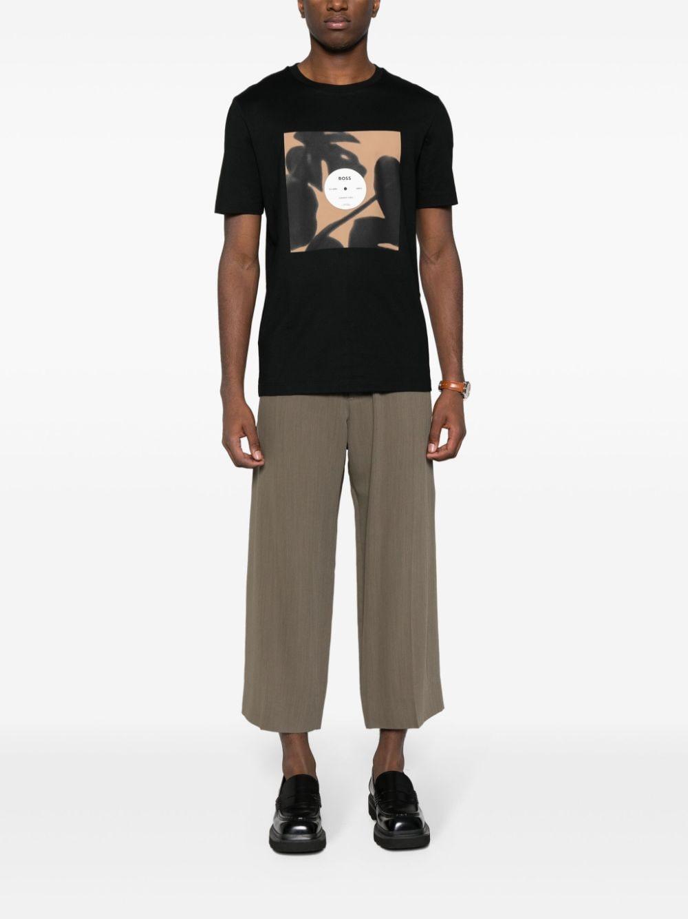 Graphic-print Cotton T-shirt In Black Product Image