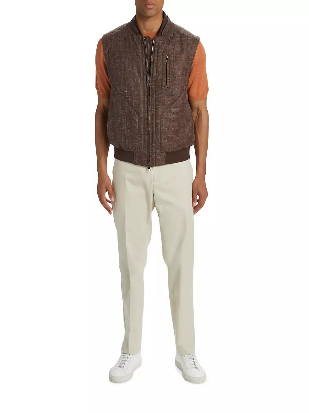 Padded Wool-Blend Vest Product Image