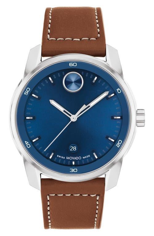 Movado Bold Verso Leather Strap Watch, 42mm Product Image