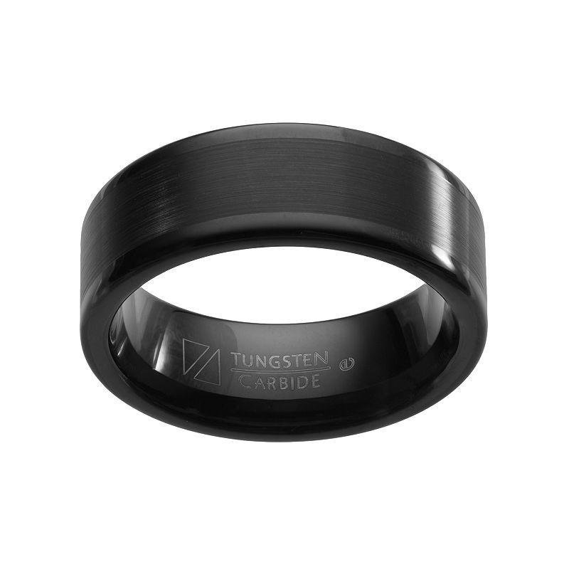 AXL Black Ion-Plated Tungsten Carbide Mens Wedding Band Product Image