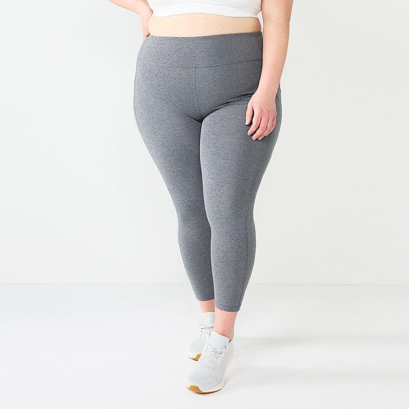 Plus Size Tek Gear Ultrastretch High-Waisted Side Pocket 7/8 Leggings, Womens Product Image