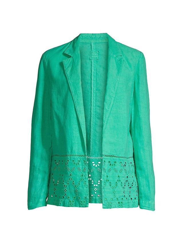 Womens Resort Linen Eyelet Jacket Product Image