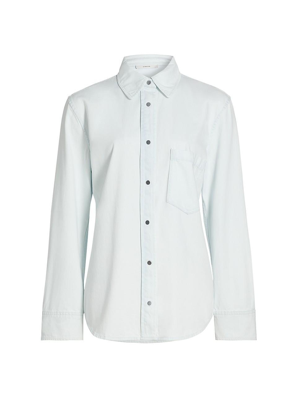 Womens Twill Snap-Front Overshirt Product Image