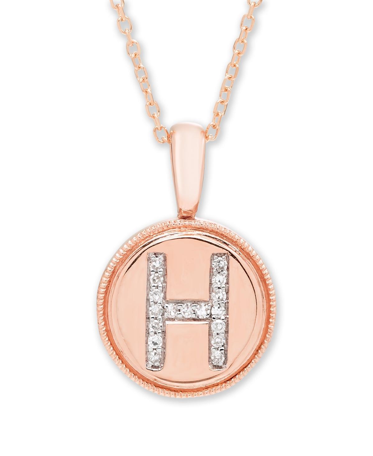 Diamond Accent Initial Pendant in 14k Rose - L Product Image