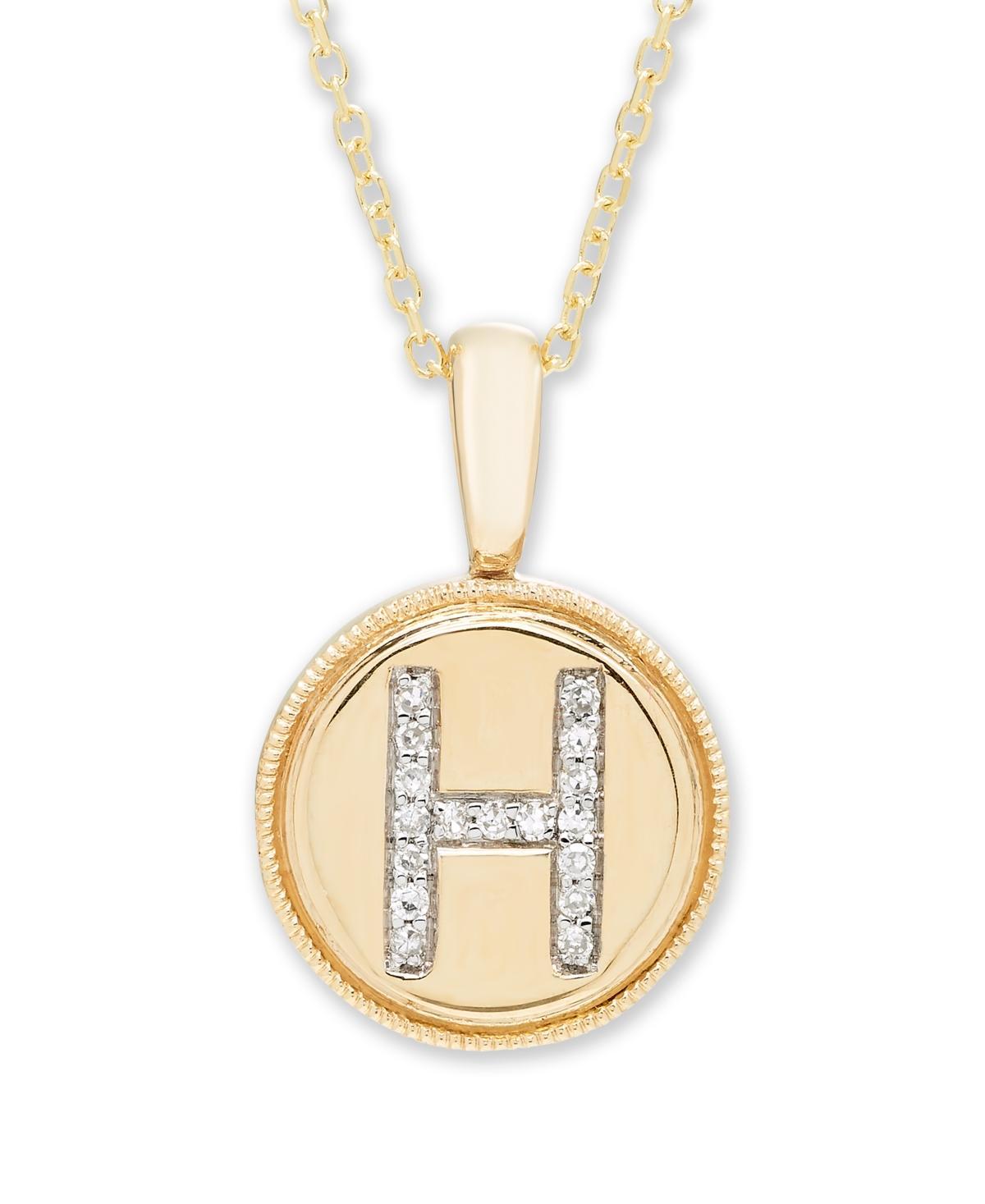 Diamond Accent Initial Pendant in 14k Rose - L Product Image