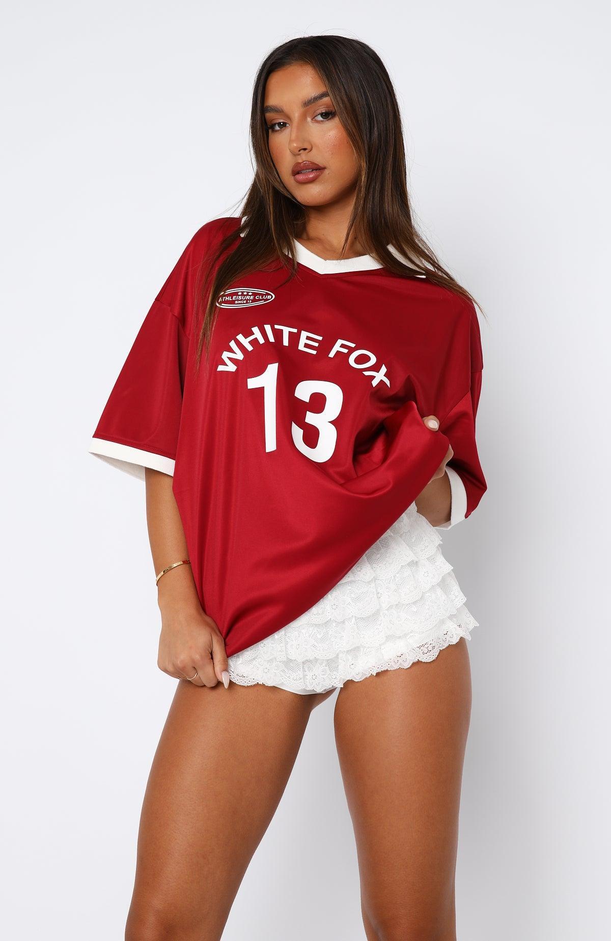 Take The Chance Oversized Jersey Cherry Product Image