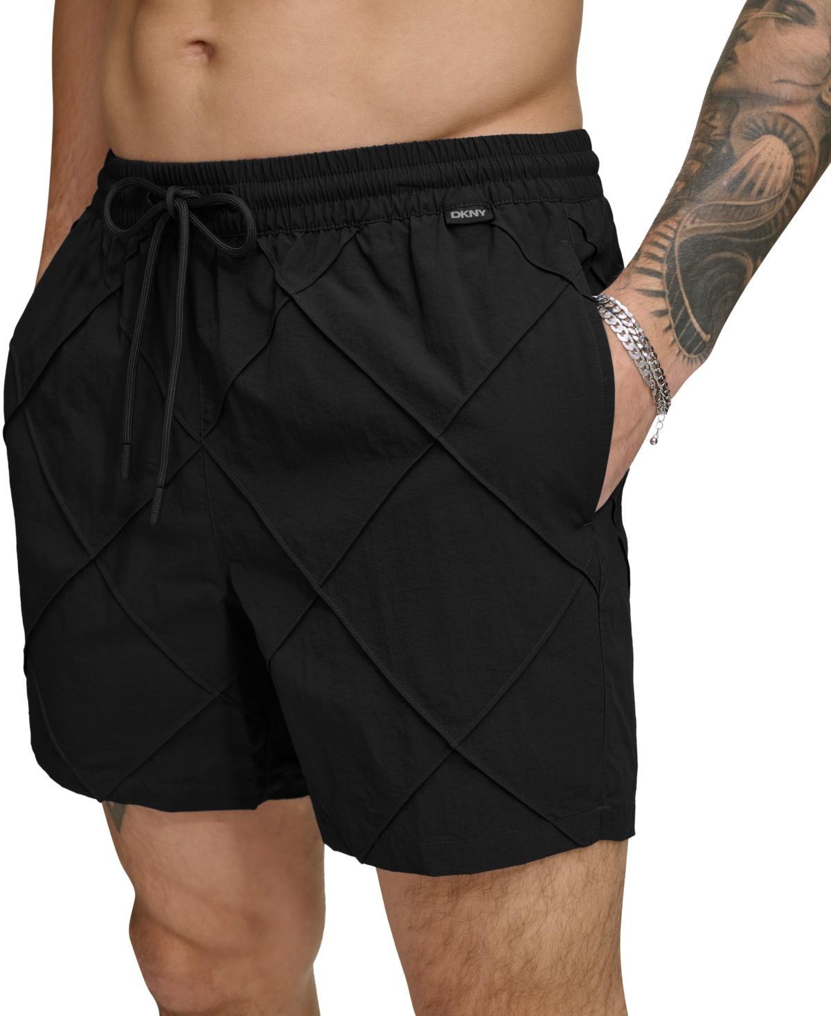 Dkny Mens Diamond Pintuck Performance 5 Volley Shorts Product Image