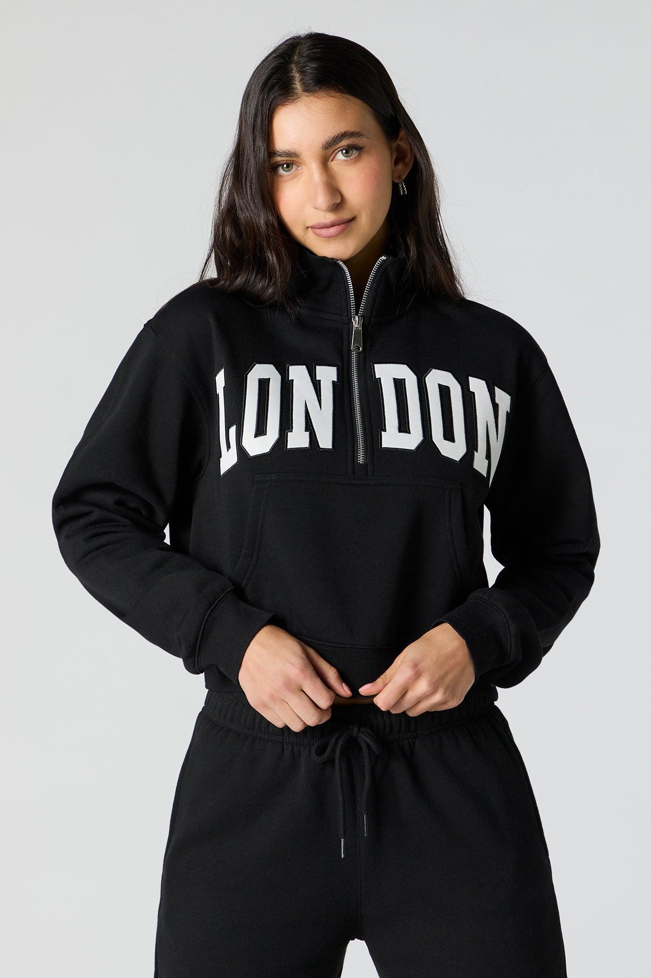 Embroidered Half Zip Fleece Sweatshirt Female product image