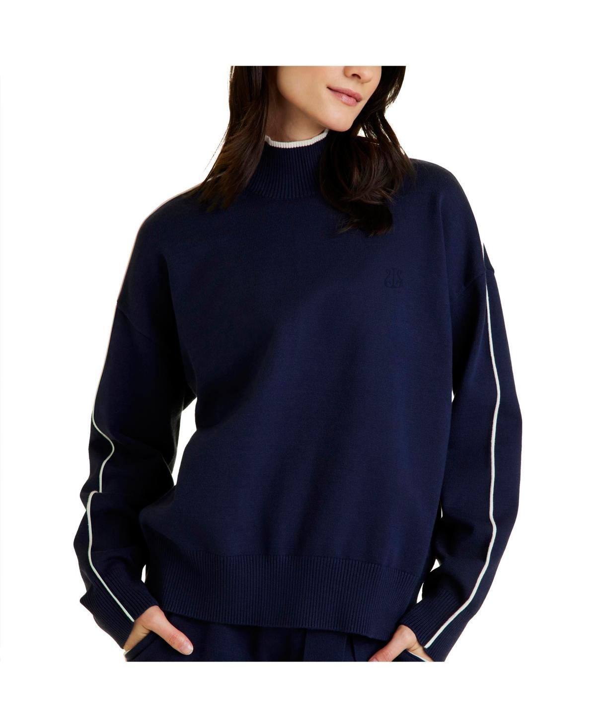 Womens Framed Knit Mock Neck Sweater Product Image