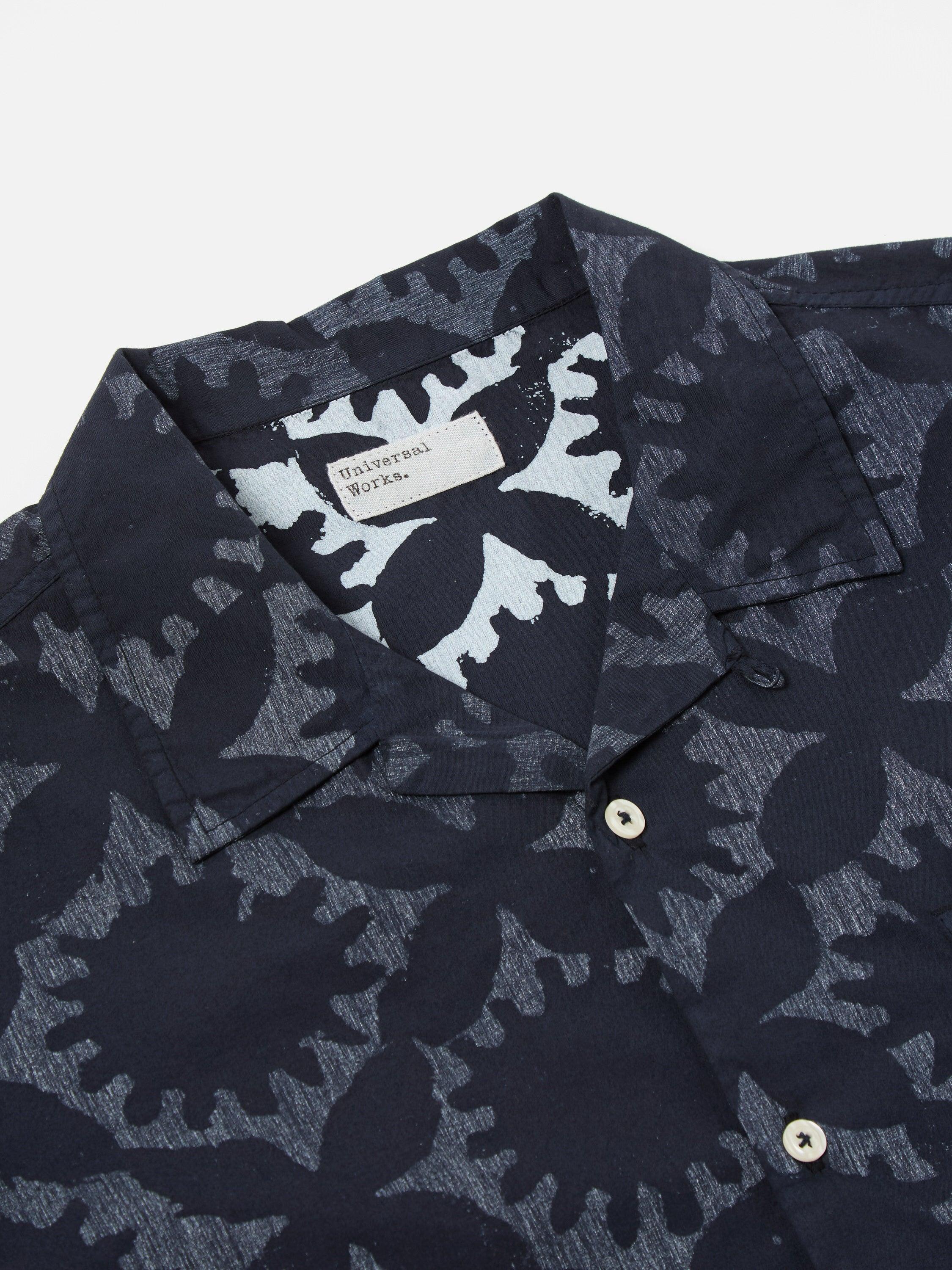 Universal Works Road Shirt in Navy Sun Print Product Image