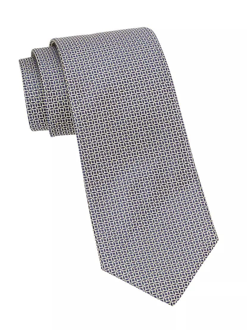 Geometric Woven Silk Tie Product Image