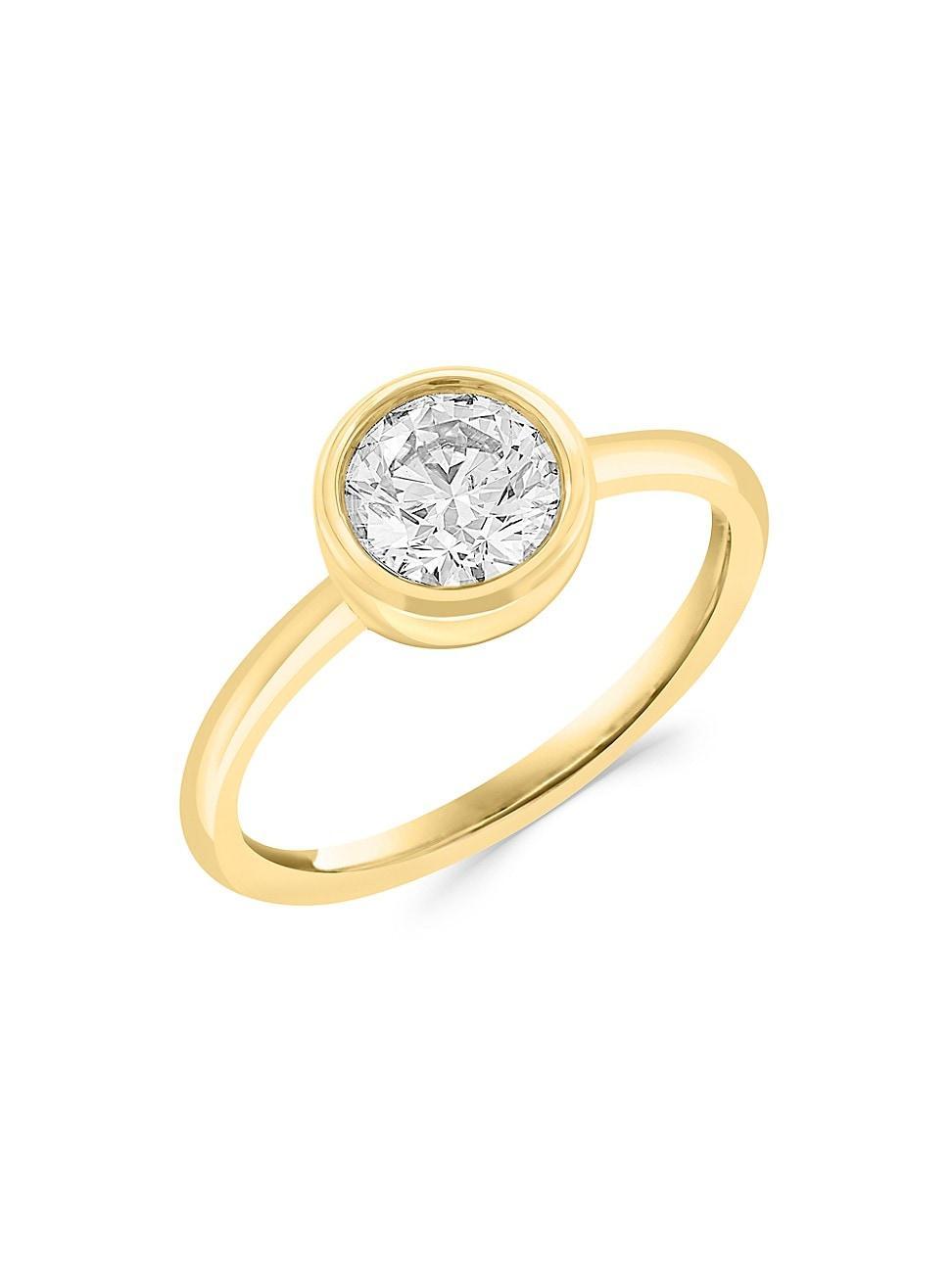 Womens 14K Yellow Gold & 1.96 TCW Round Brilliant Lab-Grown Diamond Solitaire Ring Product Image