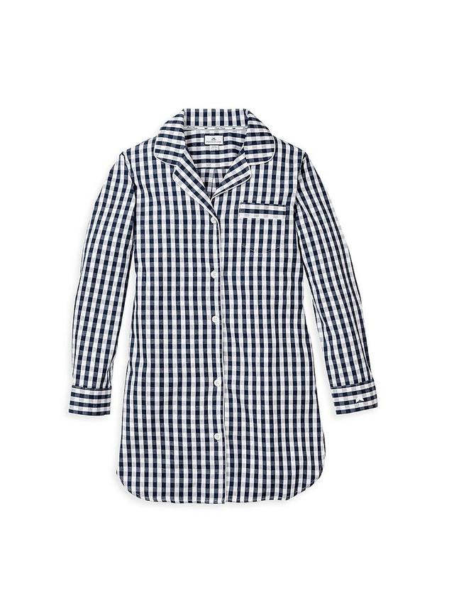 Petite Plume Gingham Cotton Nightshirt Product Image