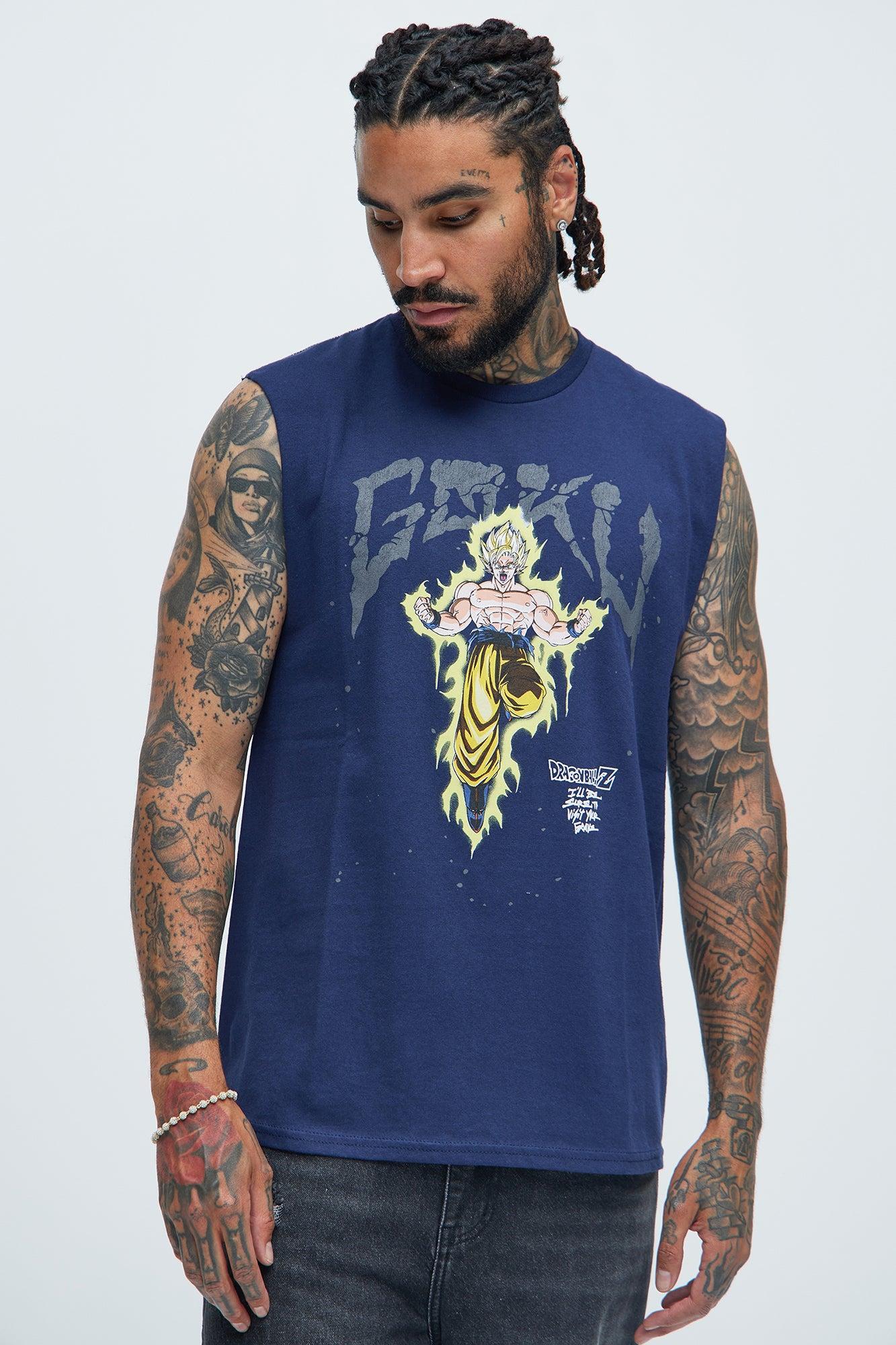 Dragon Ball Z Super Saiyan Goku Sleeveless Tee - Navy Product Image