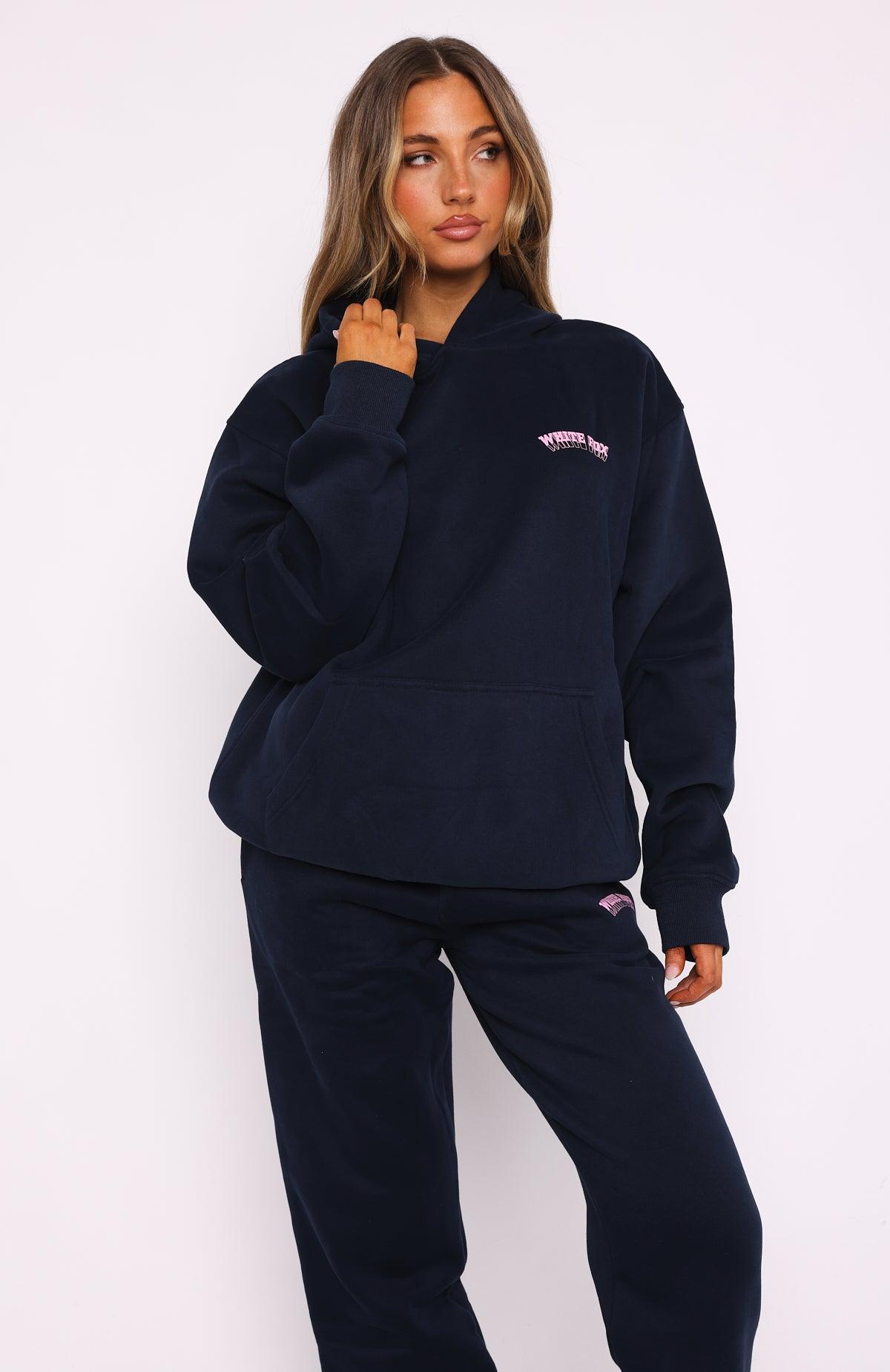 Out Of Line Oversized Hoodie Navy Product Image