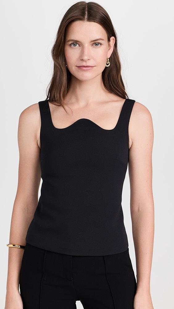 RECTO RC Signature Curved Neck Top | Shopbop Product Image