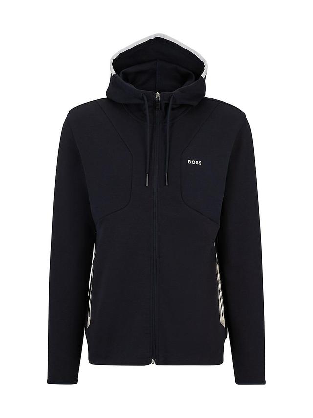 Mens Cotton-Blend Zip-Up Hoodie with HD Logo Print Product Image