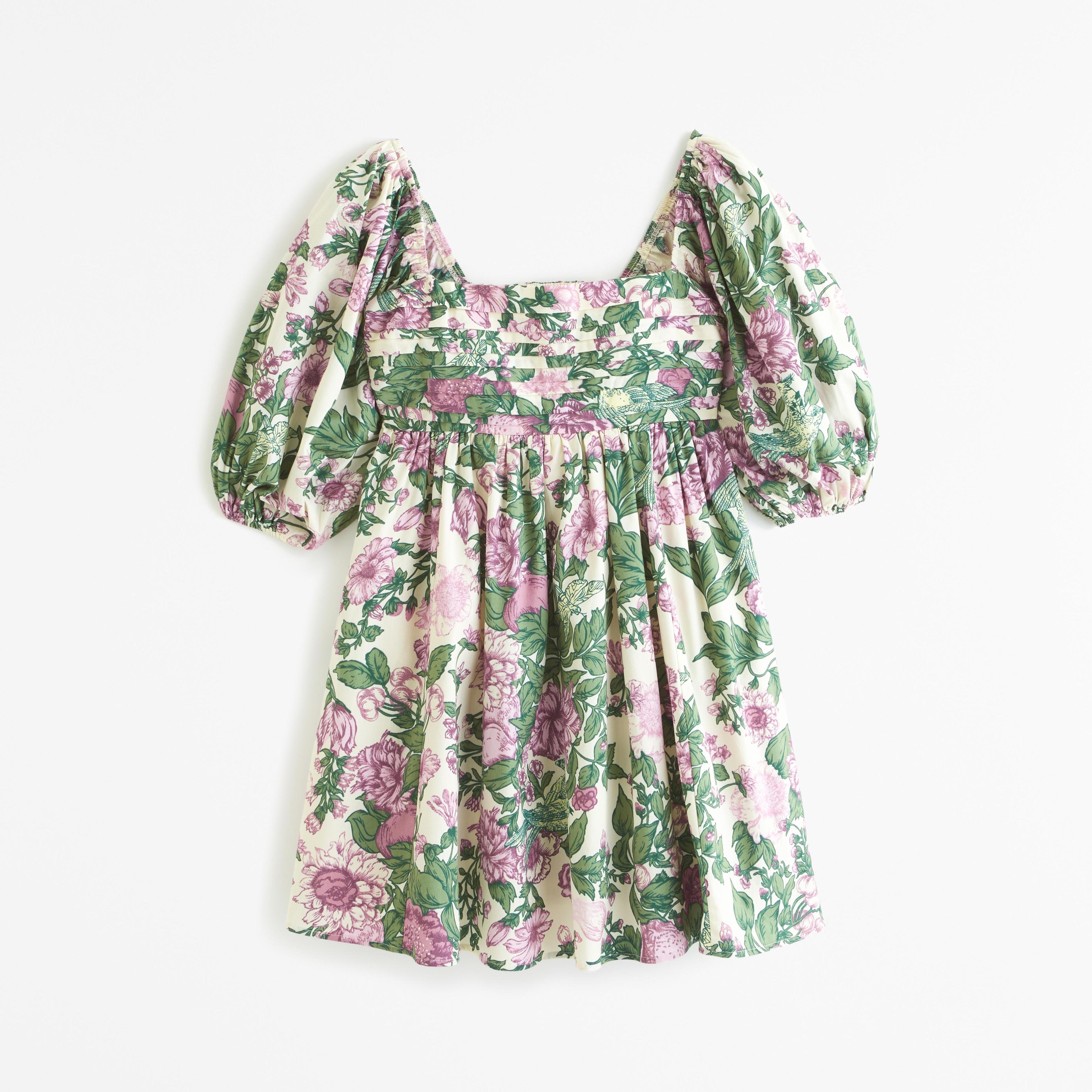 The A&F Emerson Poplin Puff Sleeve Mini Dress Product Image