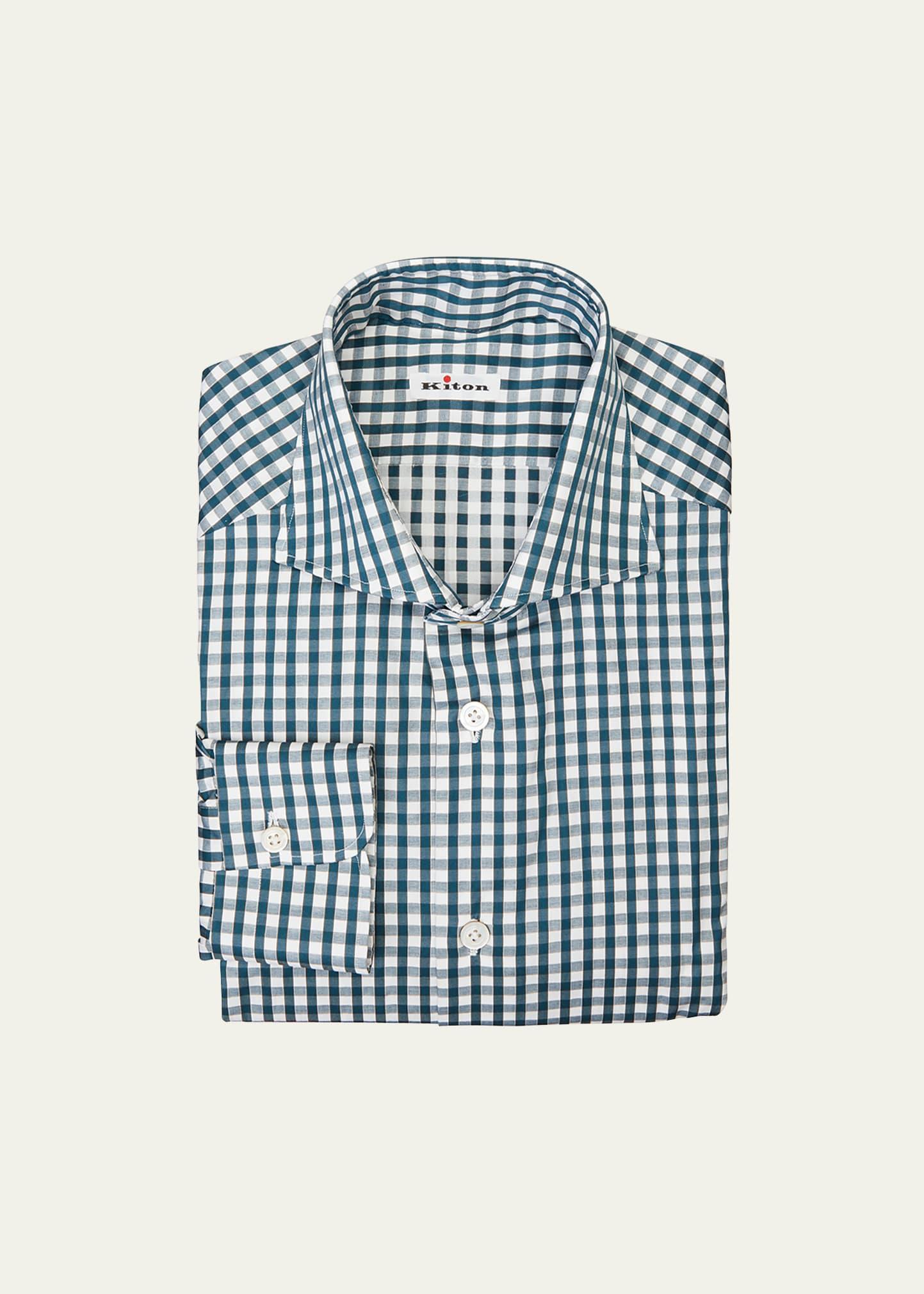 Mens Gingham Check Dress Shirt Product Image