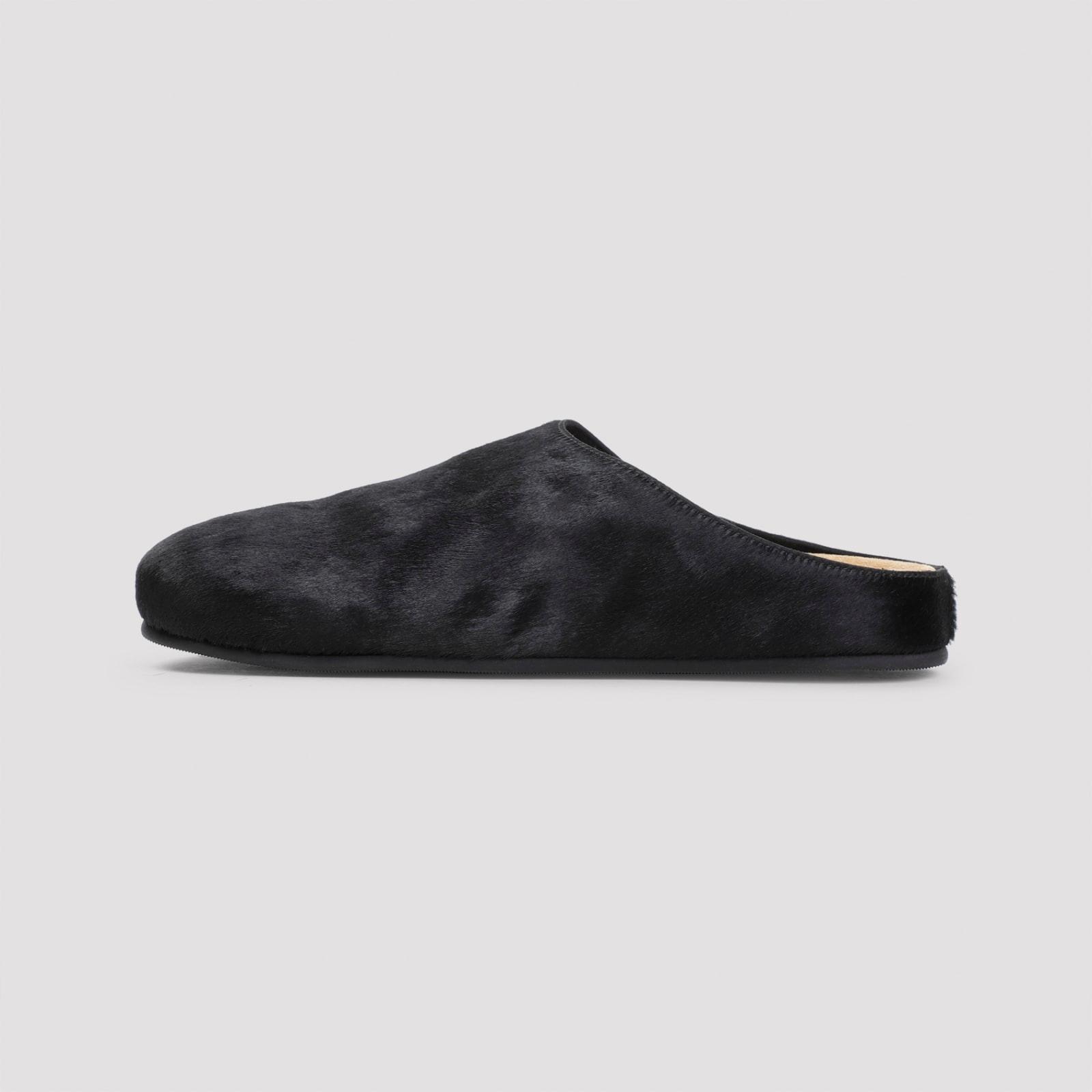 THE ROW Slippers In Black Product Image