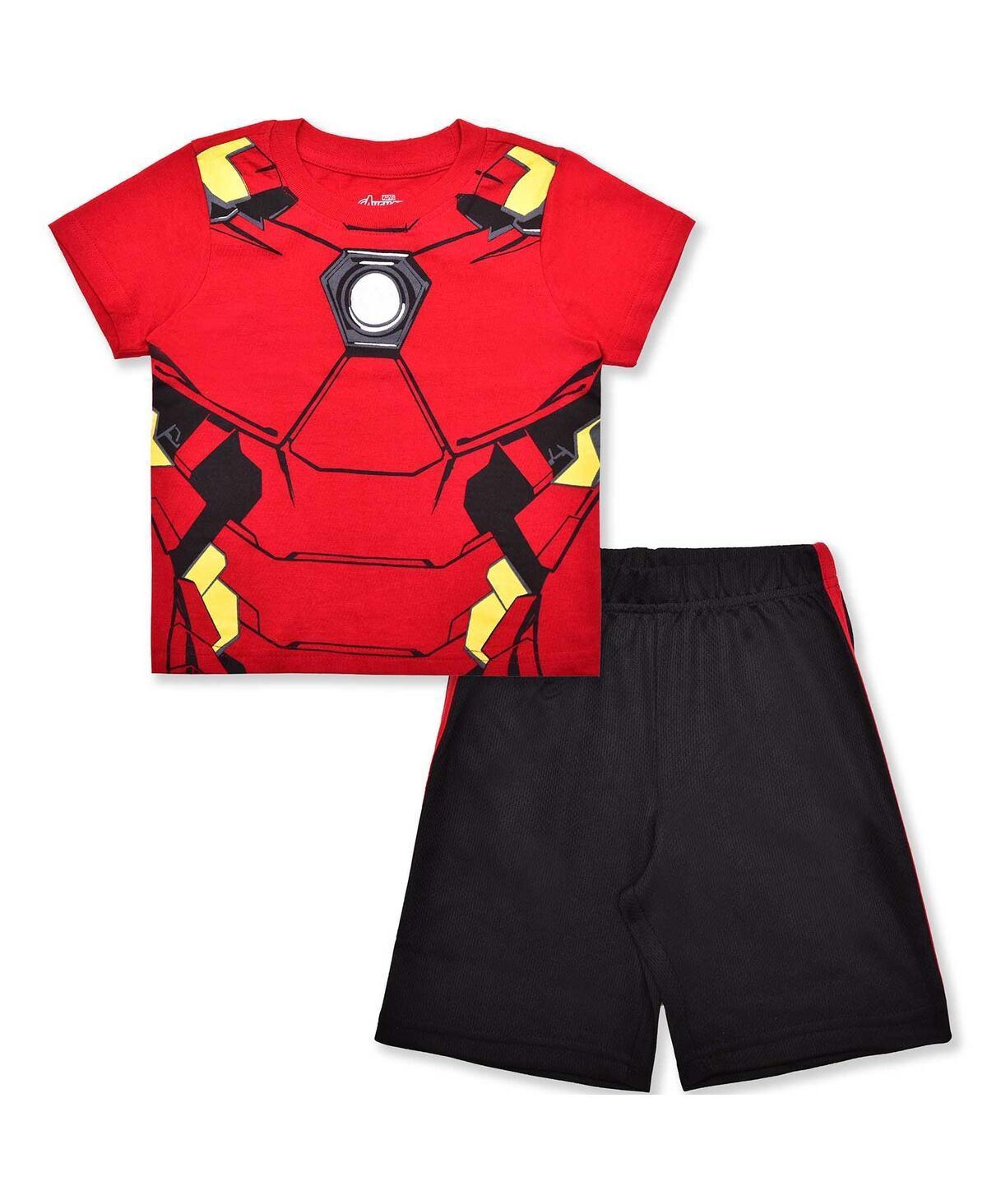 Childrens Apparel Network Toddler Red Iron Man T-Shirt and Shorts Set Product Image