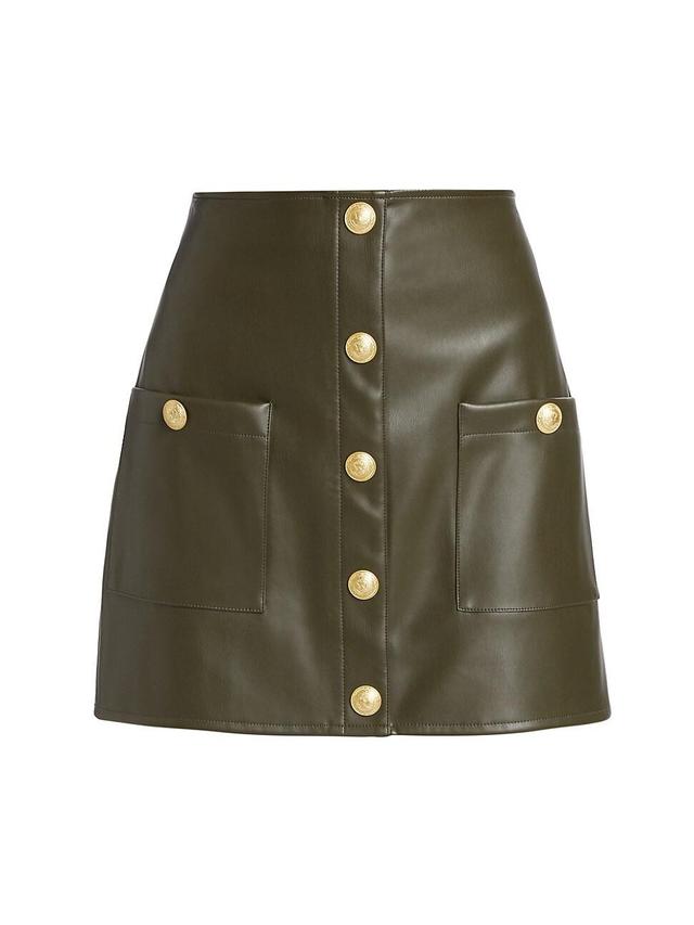 Womens Truman Faux Leather Miniskirt Product Image