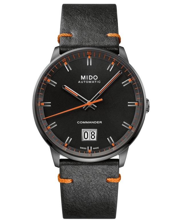 MIDO Commander Big Date Automatic Leather Strap Watch, 42mm Product Image