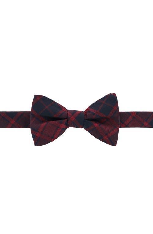 Trafalgar Mens Kincade Red Blackwatch Plaid Silk Bow Tie Product Image