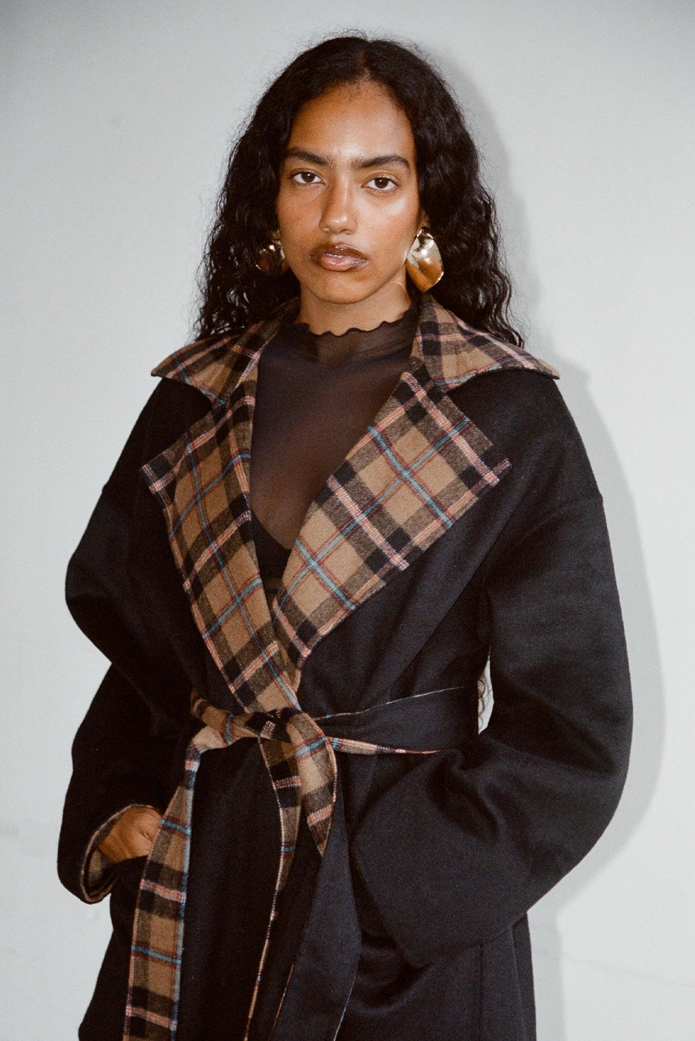 Roberta Trench - Reversible Plaid Product Image