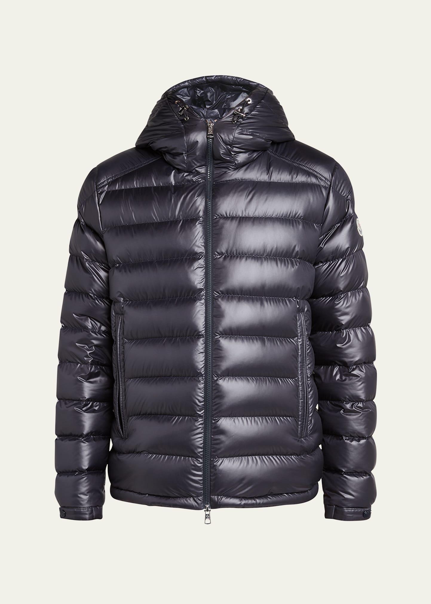 Mens Besines Nylon Hooded Down Jacket Product Image