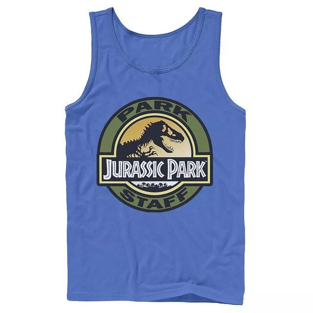 Mens Jurassic Park Staff Icon T-Rex Skeleton Tank Top Product Image