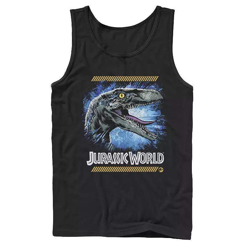 Mens Jurassic Park Blue Head Shot Logo Tank Top Product Image