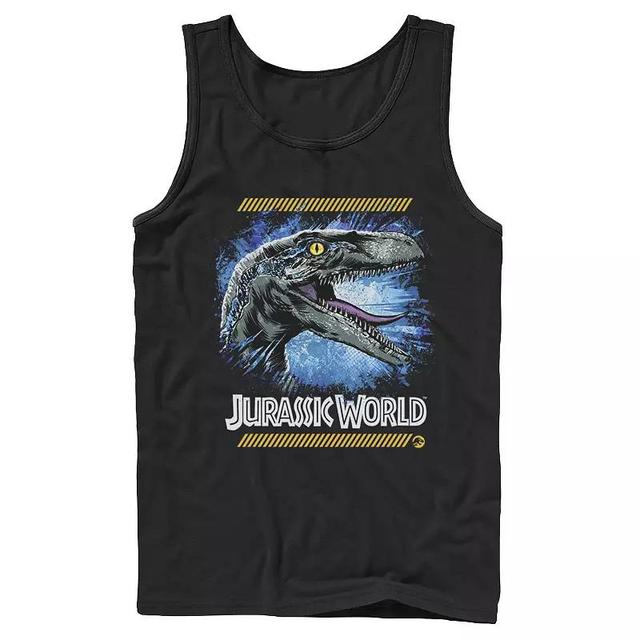 Mens Jurassic Park Blue Head Shot Logo Tank Top Product Image