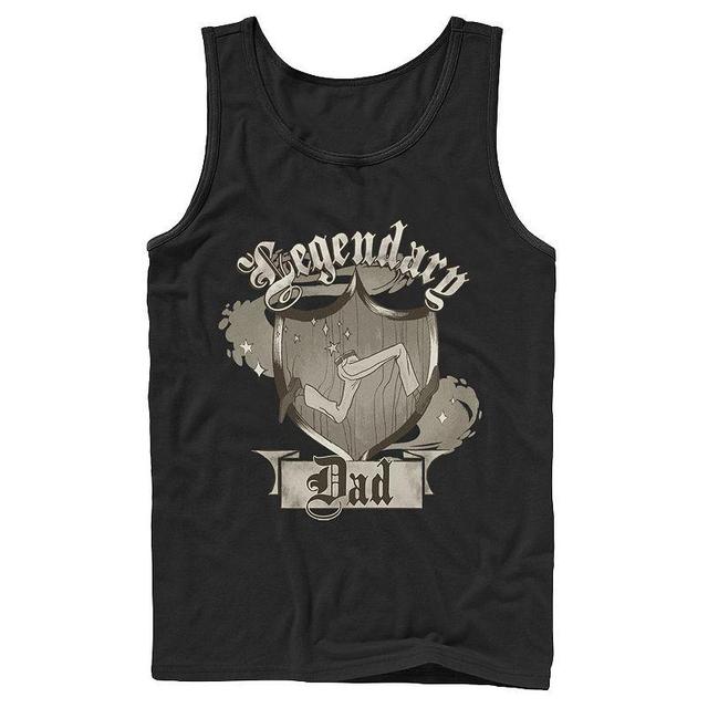 Mens Disney / Pixar Onward Legendary Dad Crest Tank Black Product Image