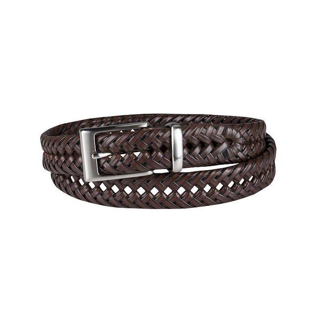 Mens Dockers Braided Leather Dress Belt with Metal Loop Product Image