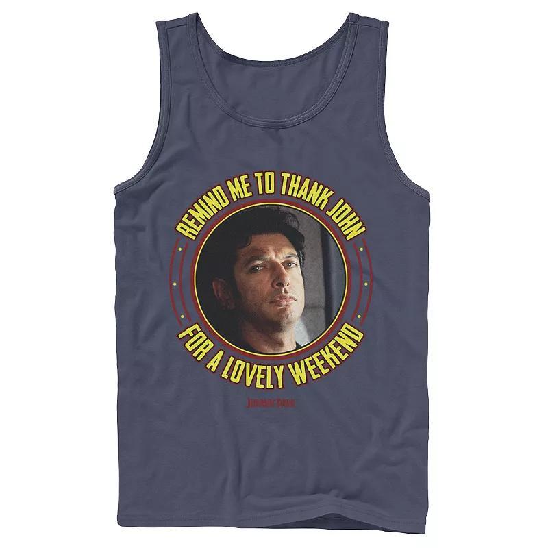 Mens Jurassic Park Remind Me To Thank John For The Weekend Tank Top Product Image