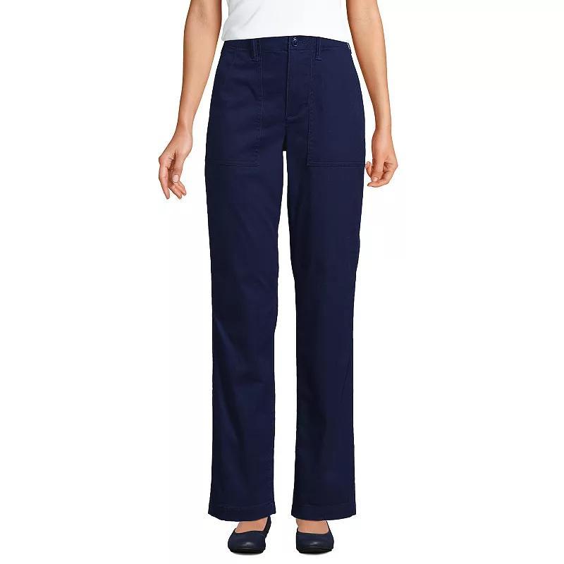 Womens Lands End High Rise Chino Utility Pants Product Image