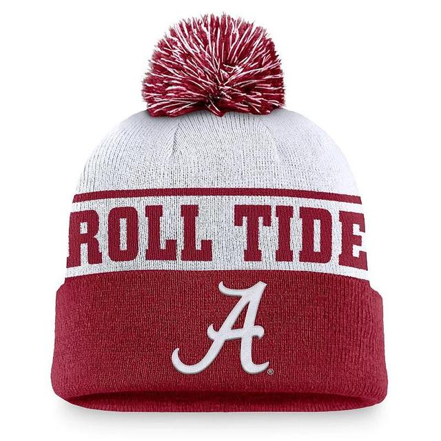 Mens Nike /Crimson Alabama Crimson Tide Local Peak Cuffed Knit Hat with Pom Product Image