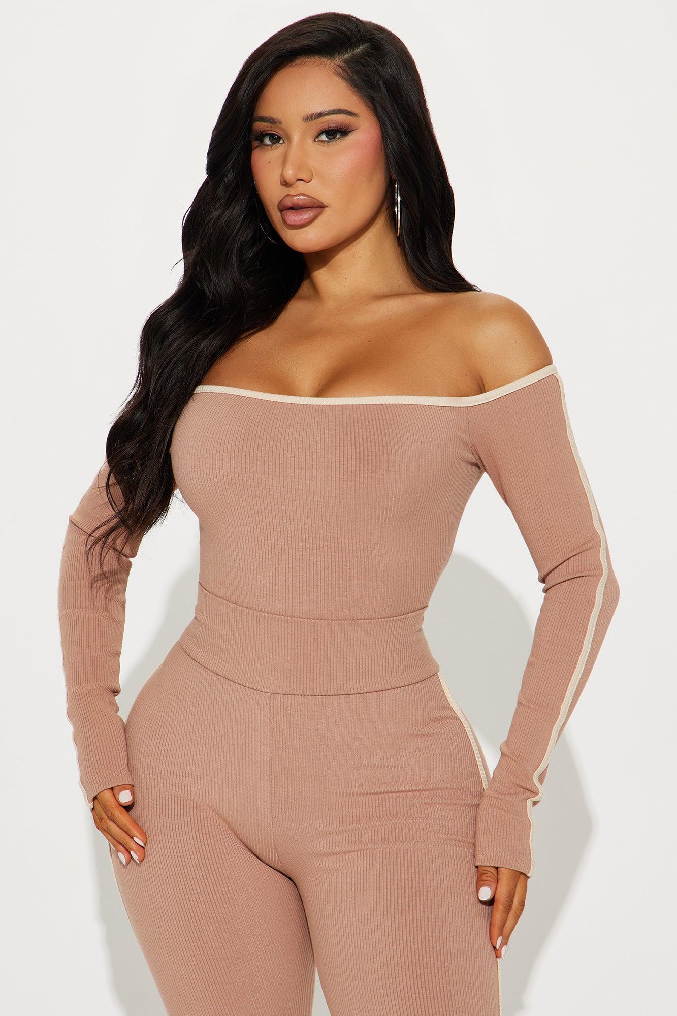 Tyla Snatched Bodysuit - Mocha/combo Product Image